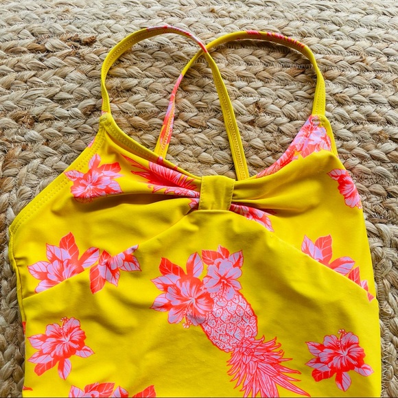 Yellow Tropical Swimsuit - Picture 2 of 3